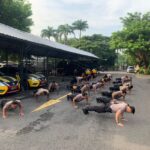 Kasat Samapta Pimpin latihan Fisik Anggota Dalmas Polres Nganjuk, Disiapkan Dalam Rangka Pam Libur Panjang