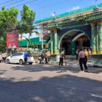 Kapolres Nganjuk Pimpin Aksi Bersih-Bersih Masjid Jami’ Baitussalam