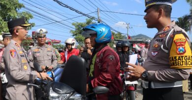 Polres Trenggalek dan PM TNI Gelar Razia Gabungan: puluhan Pelanggar Langsung Ditilang