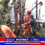 Babinsa dan Damkar Trenggalek Berjibaku Padamkan Api di Dapur Rumah Warga Kerjo